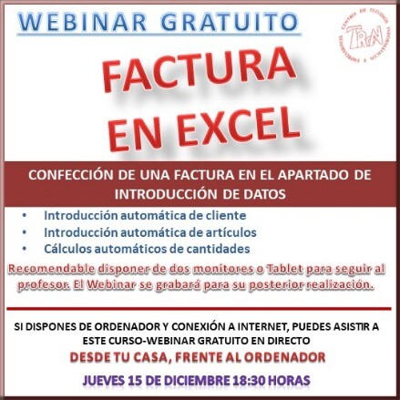 Webinar Excel Curso Contabilidad fiscalidad y programa contable
